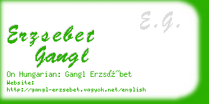 erzsebet gangl business card